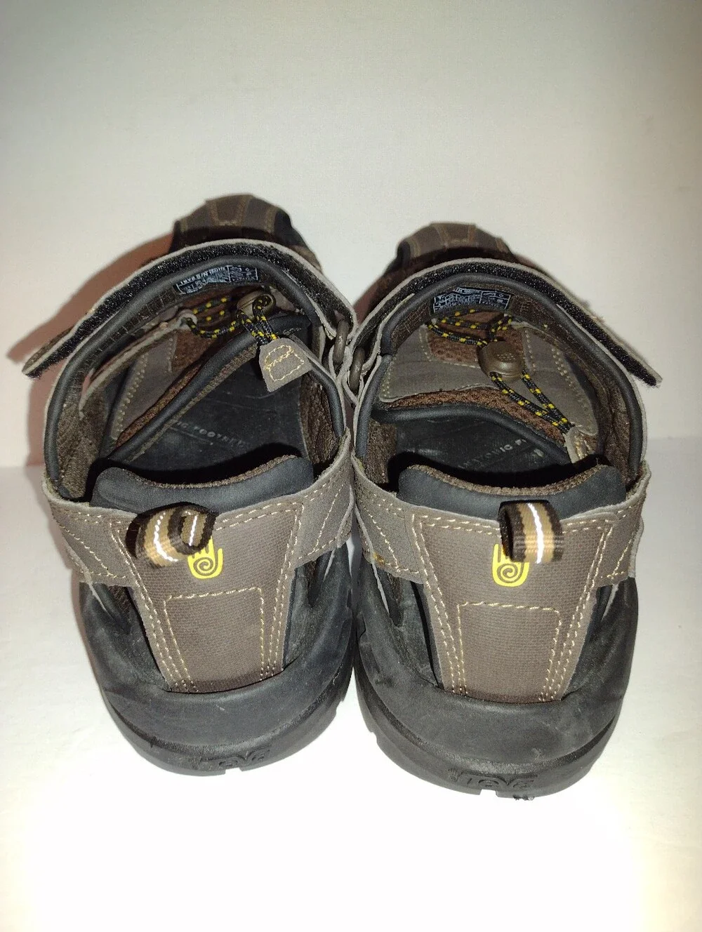 Teva Forebay Sandals Men Sz 8 Brown Closed Toe Hiking Water ShocPad Outdoors